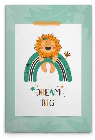 

Картина на холсте A.S. Création Dream Big 2 цвет grünweissorangeschwarzbraun