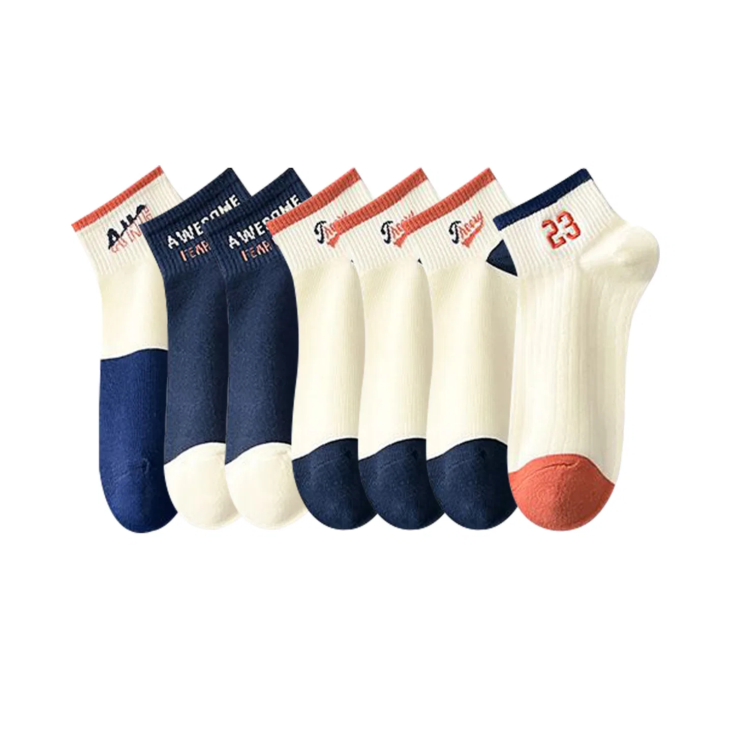 Детские носки-следы MINISO, 7 пар, Combo B, Heather Navy