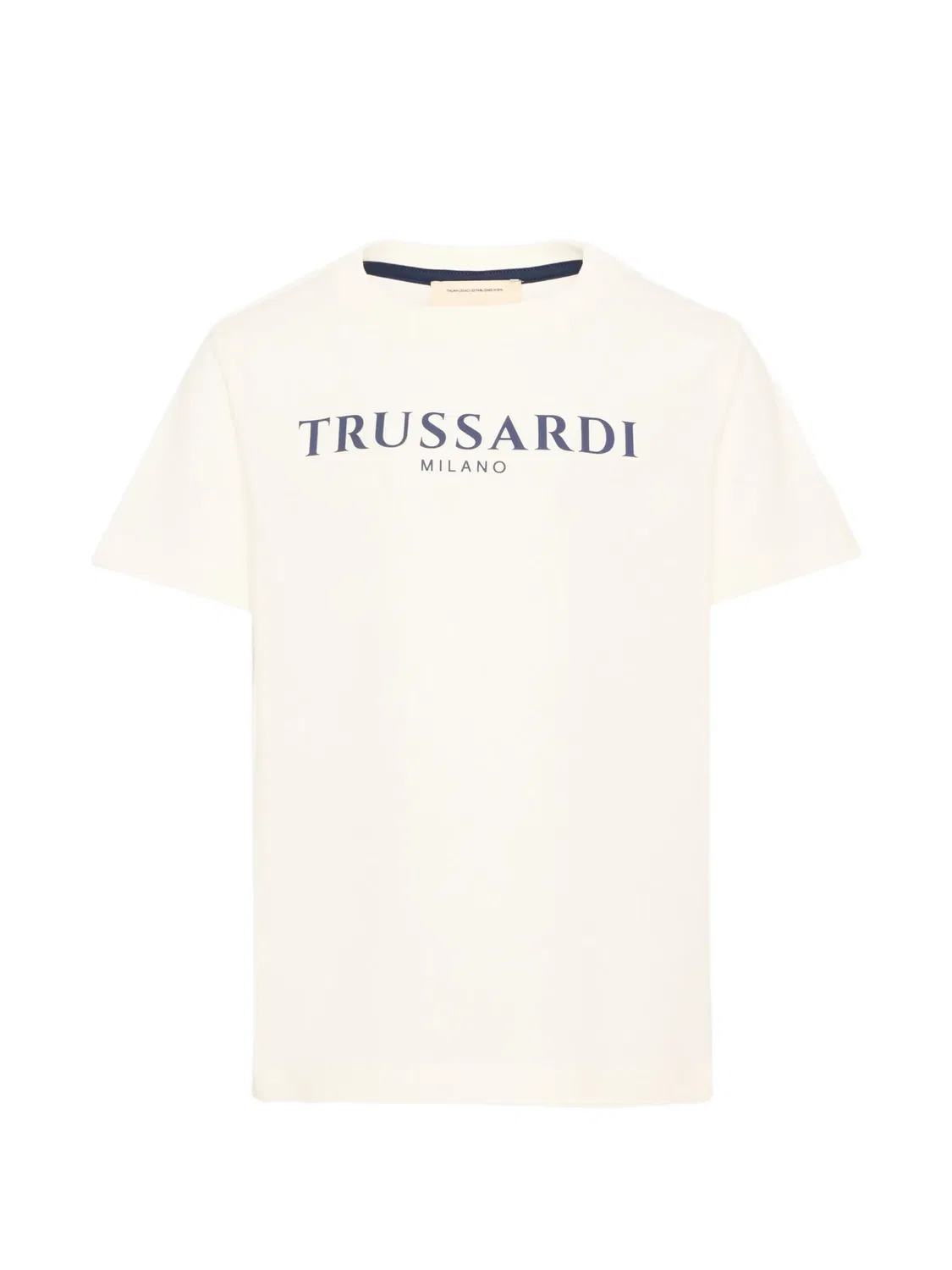 Футболка с логотипом Trussardi Junior, нейтральные цвета