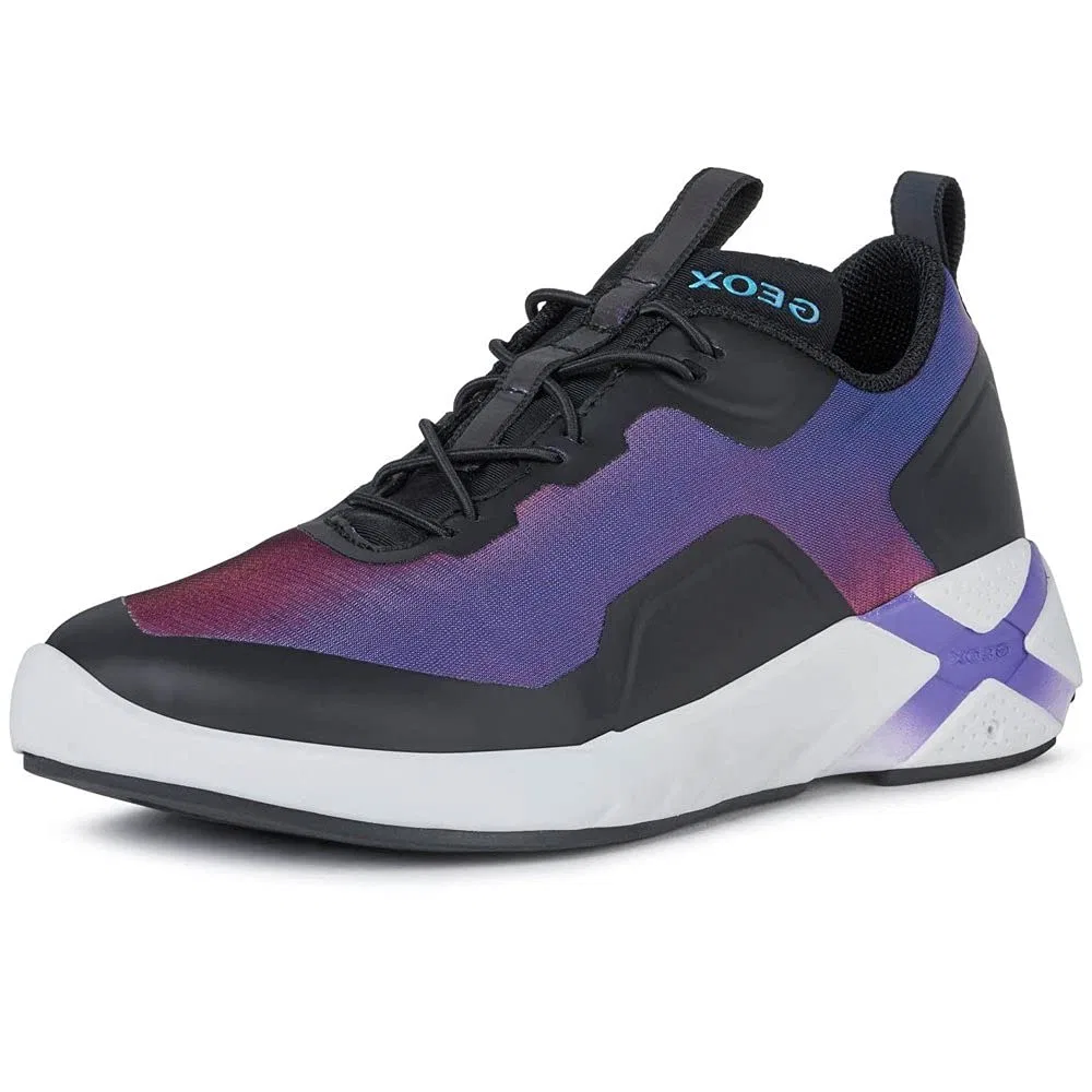 Детские кроссовки для мальчиков с принтом J04BMA.0AS54 C8277 Geox, Violet Black