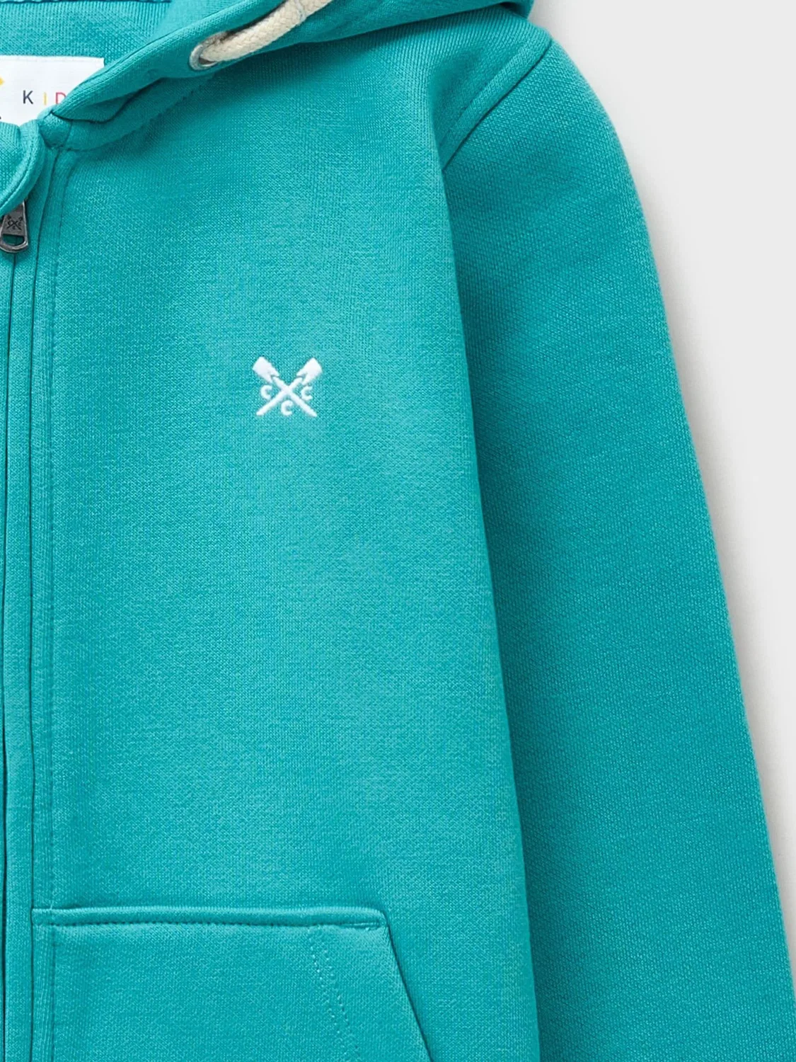 Худи с молнией, синее Crew Clothing Company — фото 3