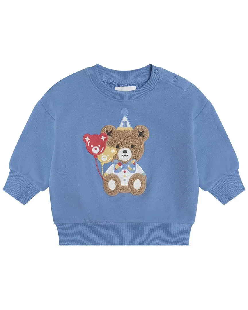 Детский свитшот с вышивкой Party Huxbear Huxbaby, синий