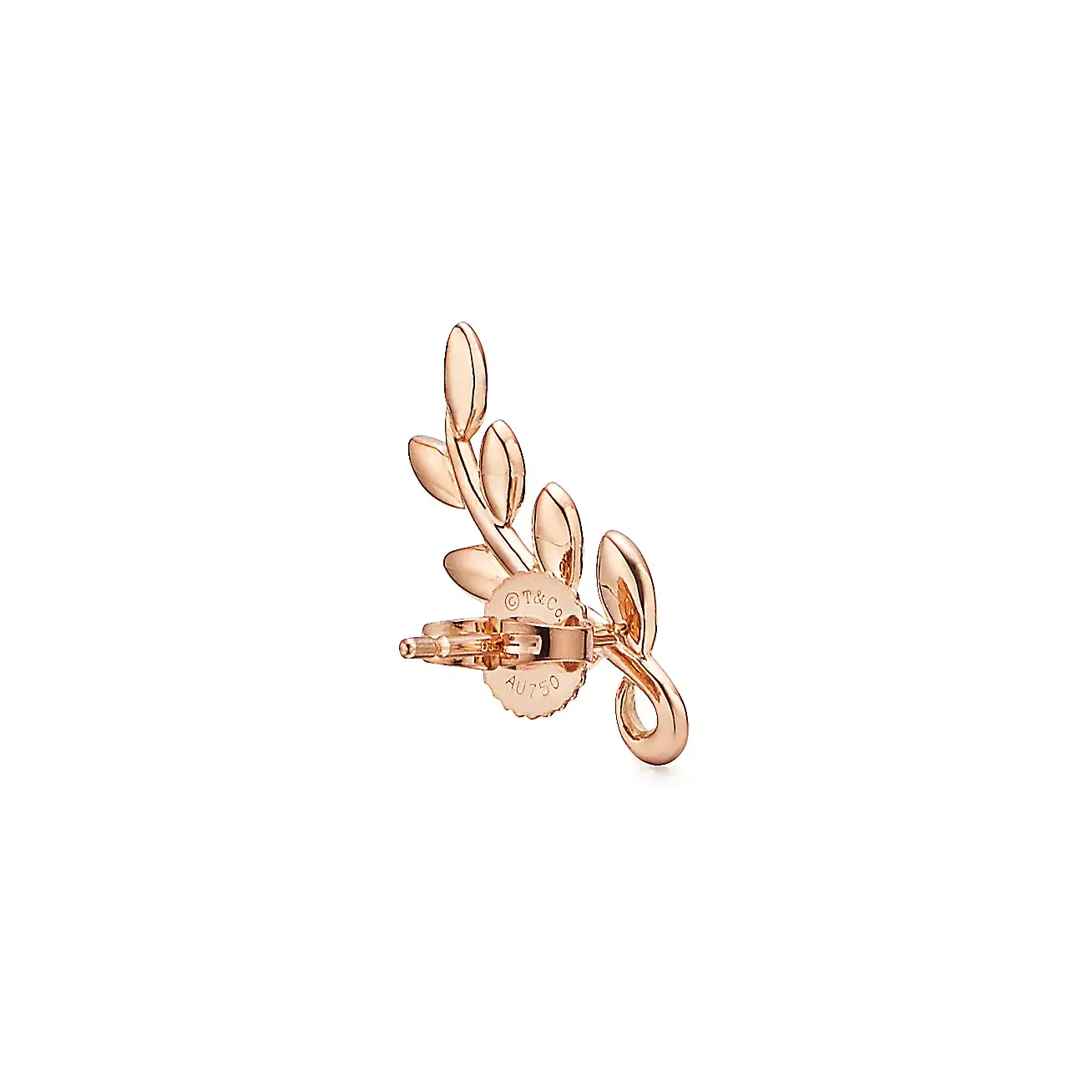 Серьги-каффы Tiffany & Co. x Paloma Picasso "Оливковая ветвь" из розового золота — фото 3