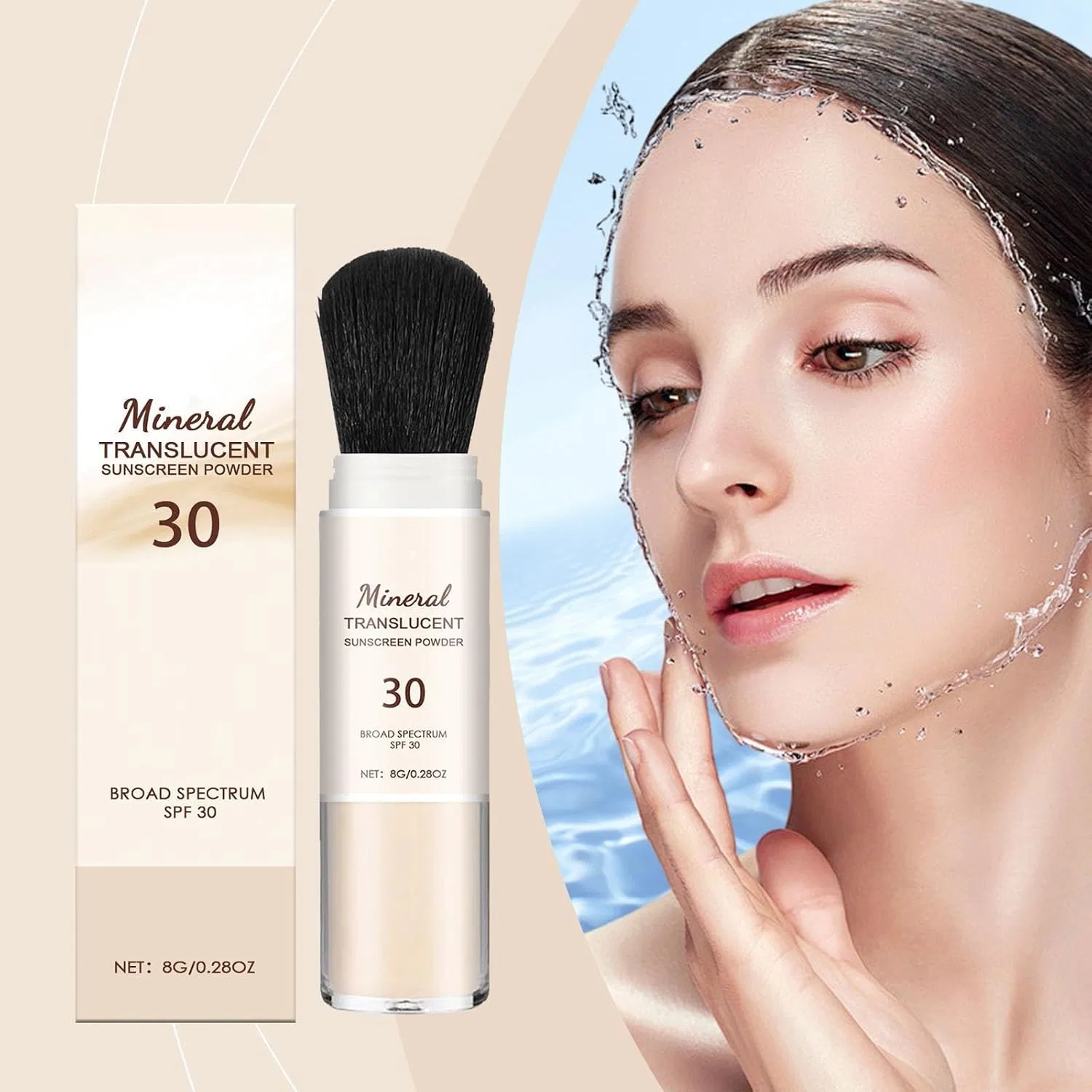 Минеральная солнцезащитная пудра SPF 30, BAInuai, 8g — фото 3