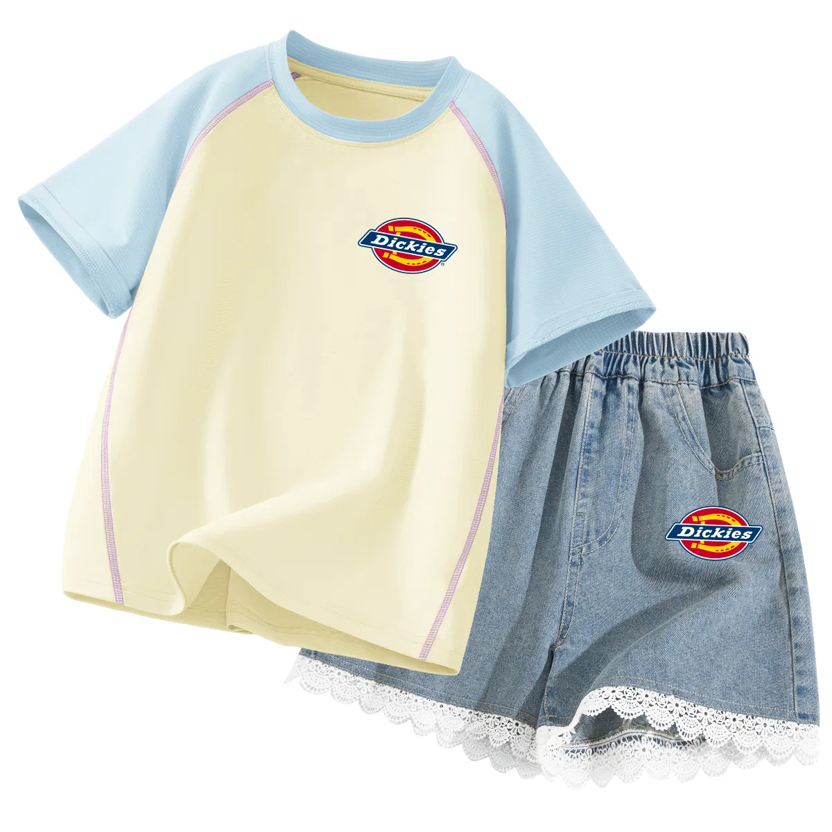 Детский спортивный костюм с логотипом Silicone Logo K Blue Yellow+Logo K Lake Blue, Dickies
