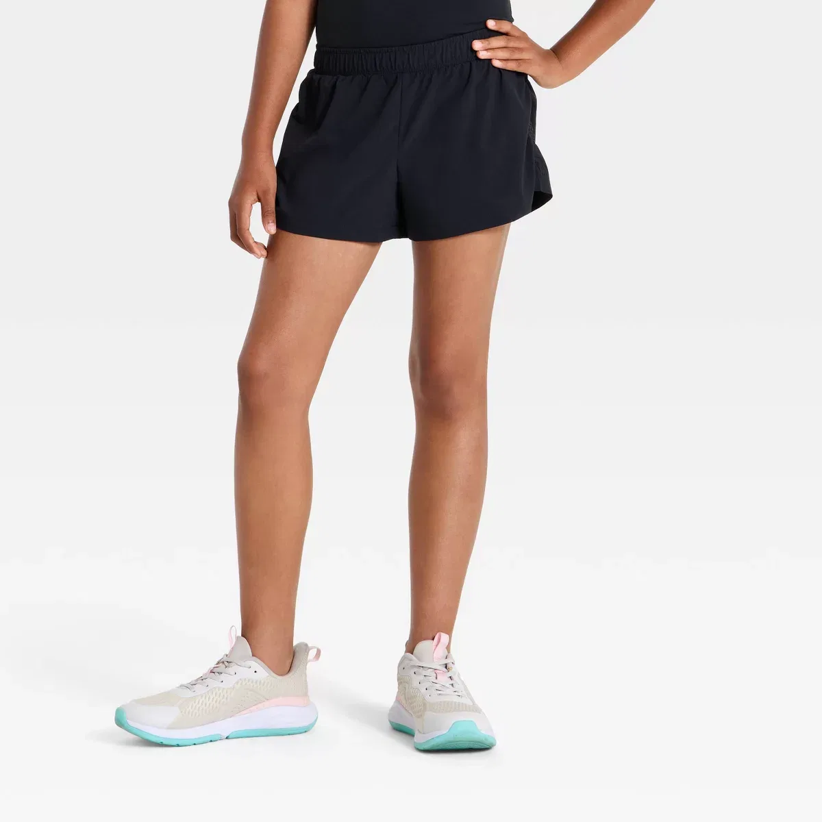 Детские шорты для девочек с завышенной талией Active Shorts KIDS PERFORMANCE, Black