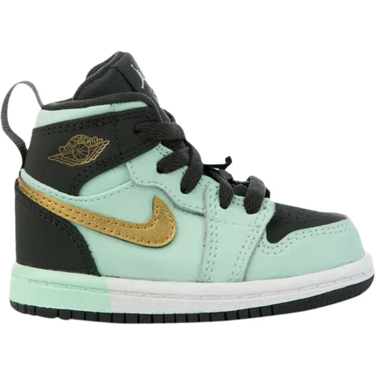 Детские кроссовки для малышей Air 1 High Top Green Jordan, Green — фото 3