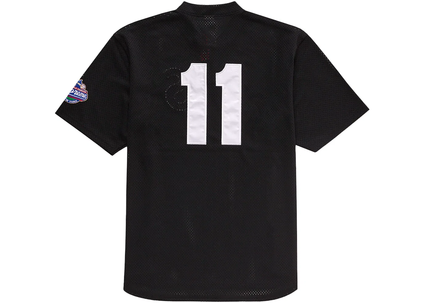 Мужская бейсбольная рубашка-поло с принтом Supreme S Logo Henley Supreme, Black — фото 2