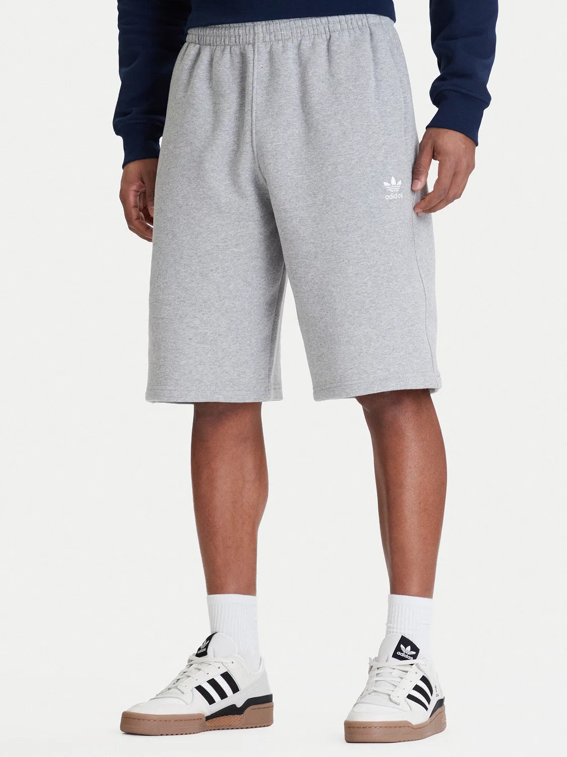 Мужские спортивные шорты свободного кроя Trefoil Essentials Adidas, серый