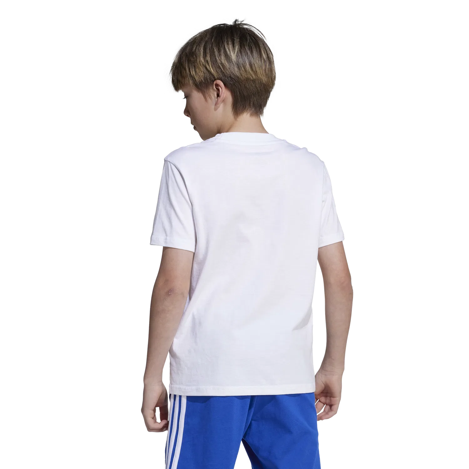 Детская спортивная футболка с круглым вырезом Adidas, кремовый — фото 2