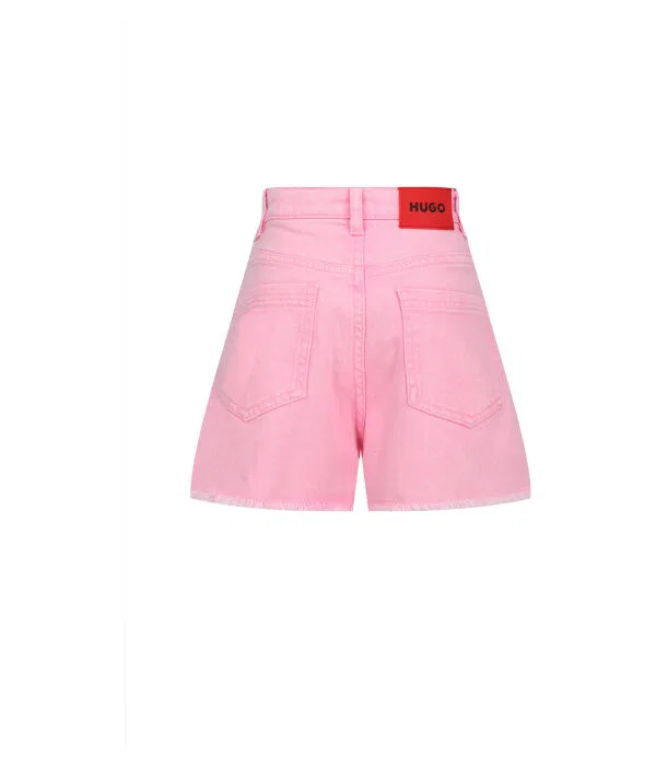 Детские шорты для девочек джинсовые Hugo Kids, Rosa — фото 2