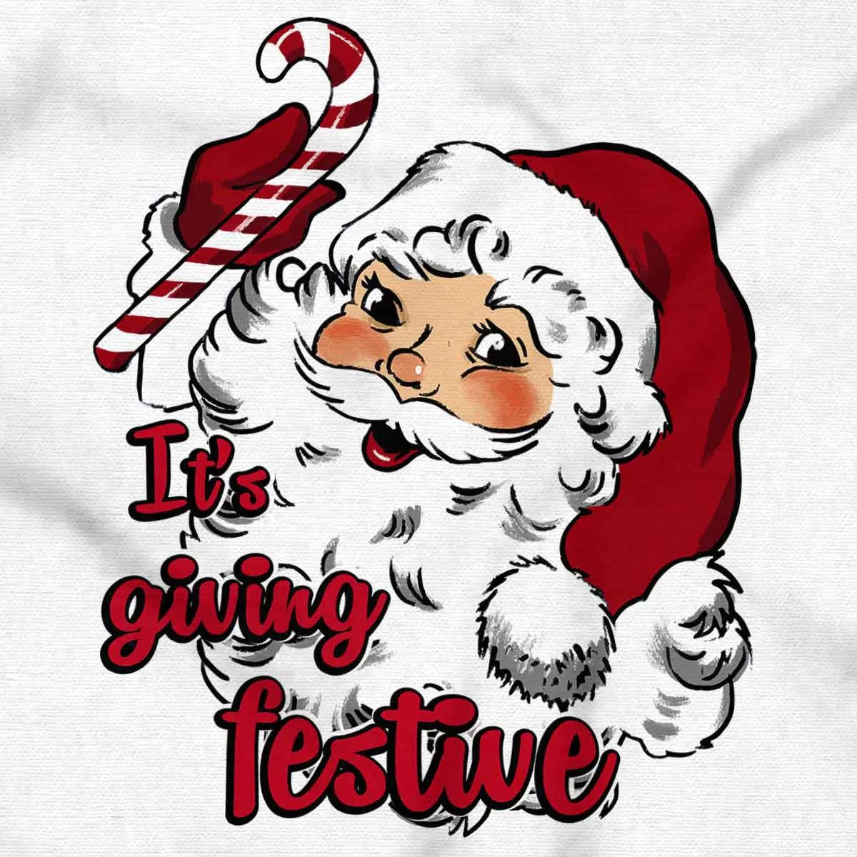 Детский боди-комбинезон с принтом Christmas Santa Its Giving Festive Brisco Brands, White — фото 2