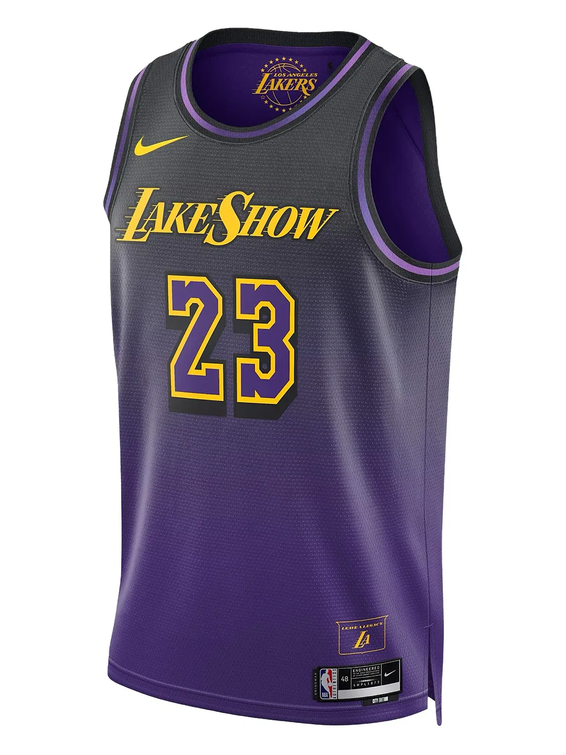 Майка NBA Lebron James Los Angeles Lakers 2024/25 City Edition Swingman Nike, фиолетовый