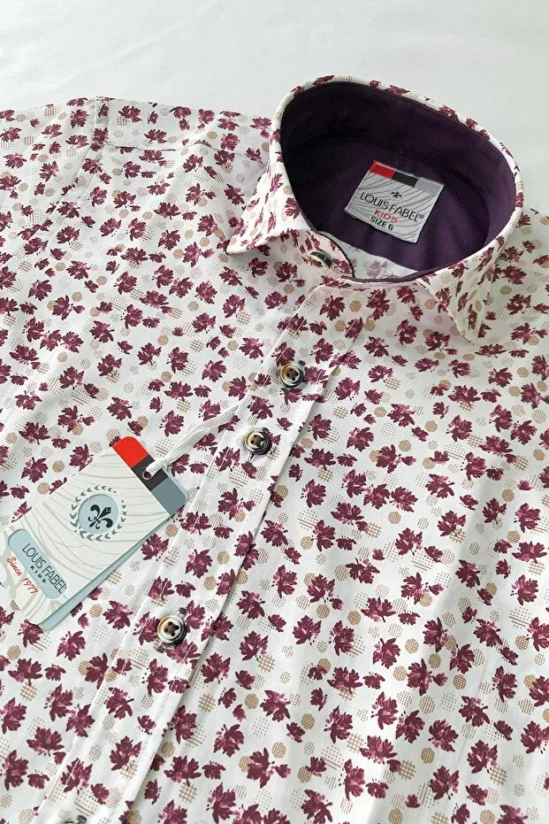 Детская рубашка для мальчиков с коротким рукавом Louis Kids, Cherry Bruise