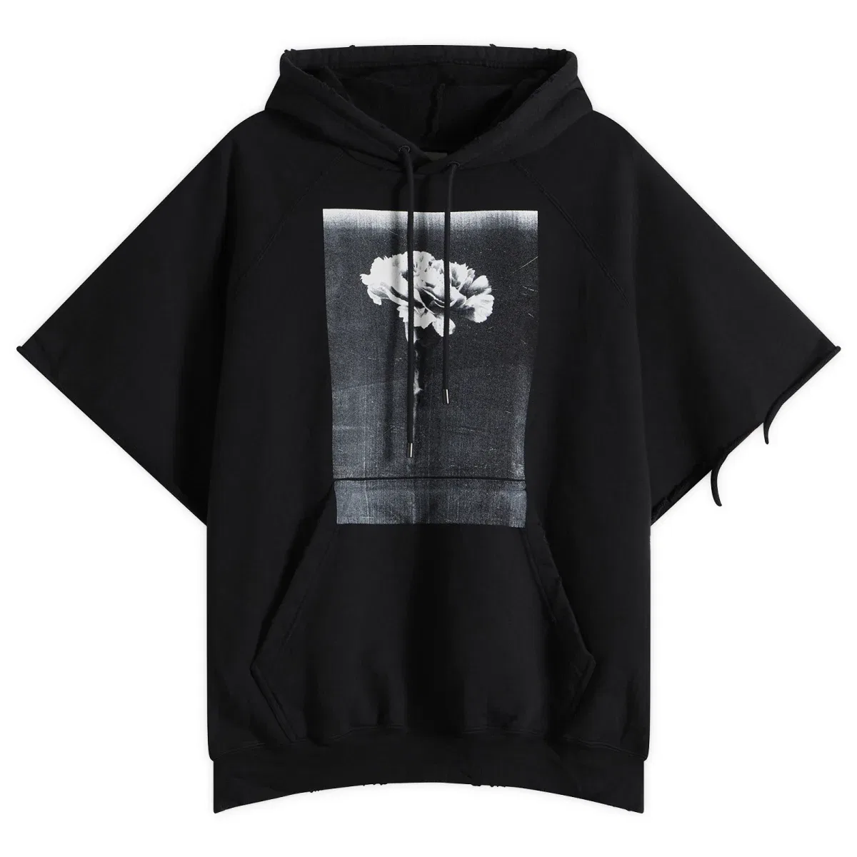 Худи без рукавов с принтом Cutaway Short Sleeve Hoodie Balenciaga, Black