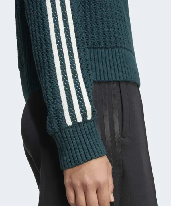 Трикотажная худи модель Crew, Adidas, цвета айвори — фото 4