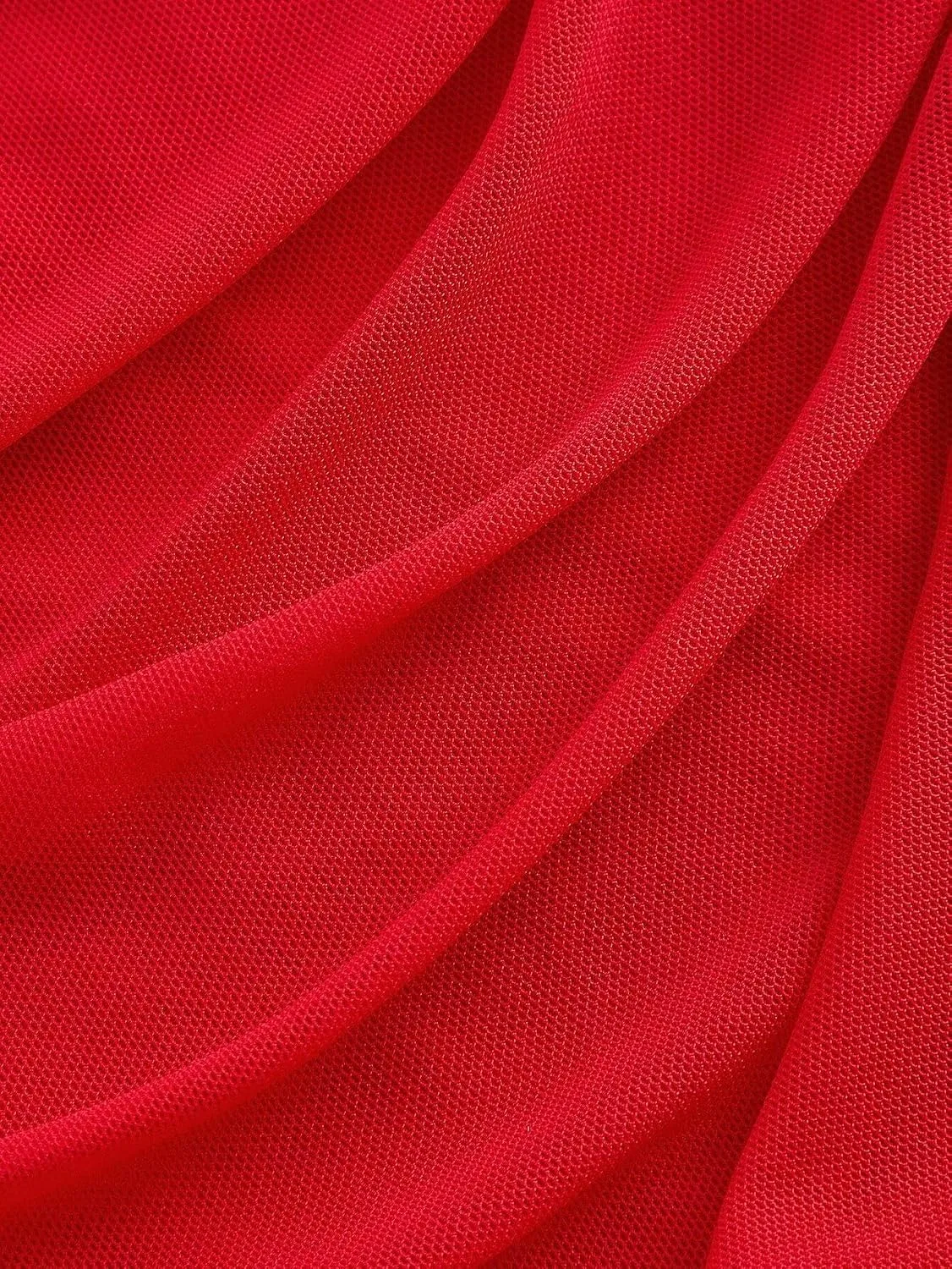 Женское облегающее миди-платье с асимметричным вырезом Ruched Bodycon, Red — фото 4