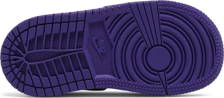 Кроссовки Air Jordan 1 Retro High OG TD Court Purple, белый — фото 4