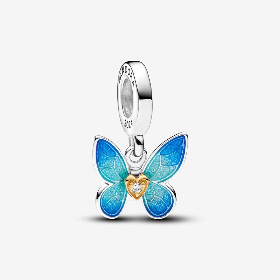 

Шарм Pandora Club 2024 Butterfly Dangle, серебро/золото