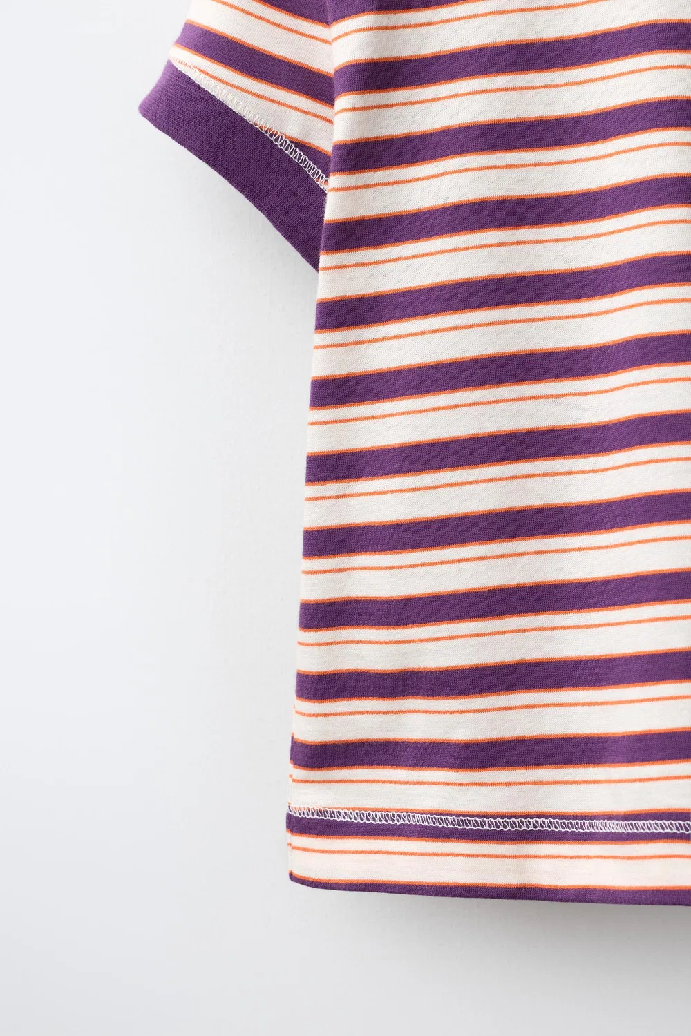 Полосатая футболка ZARA, Purple — фото 4
