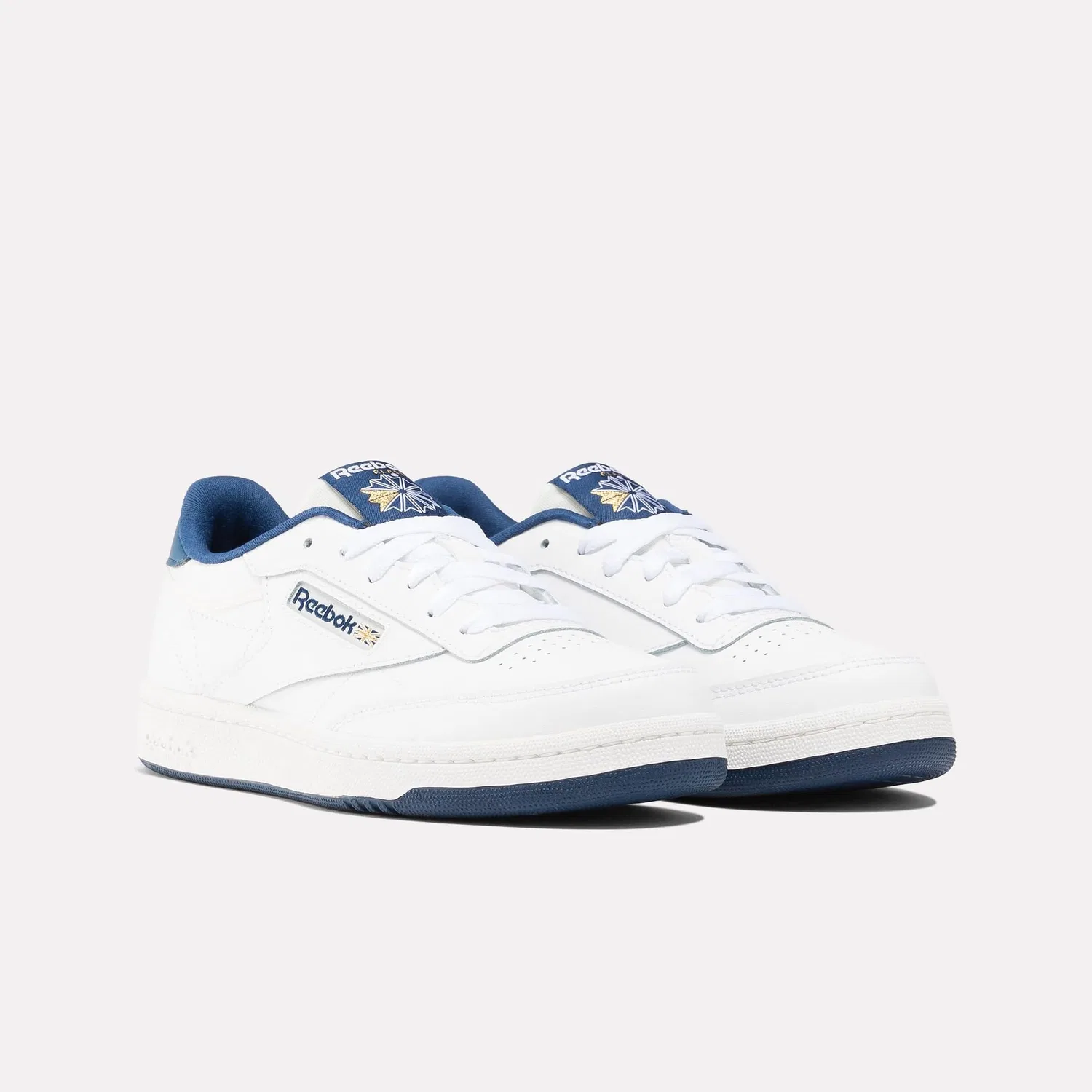 Детские кроссовки для мальчиков кожаные Club C Reebok, Ftwwht Uniblu Chalk — фото 2