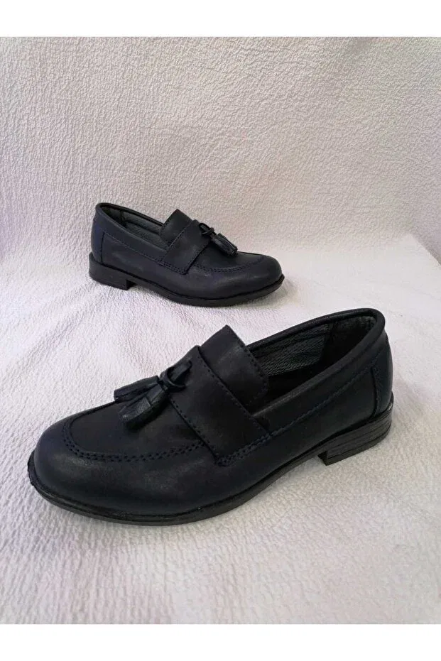 Детские туфли для мальчиков с ортопедической подошвой Glam Özgür Kids, Navy Blue — фото 3
