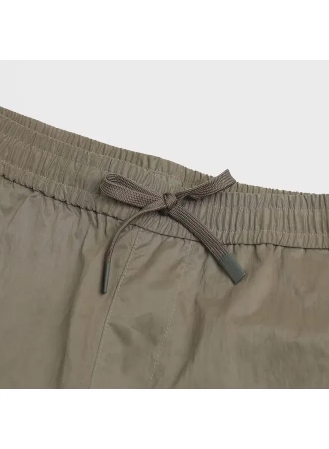 Брюки спортивные с завязкой на поясе Zara, оливковый — фото 4