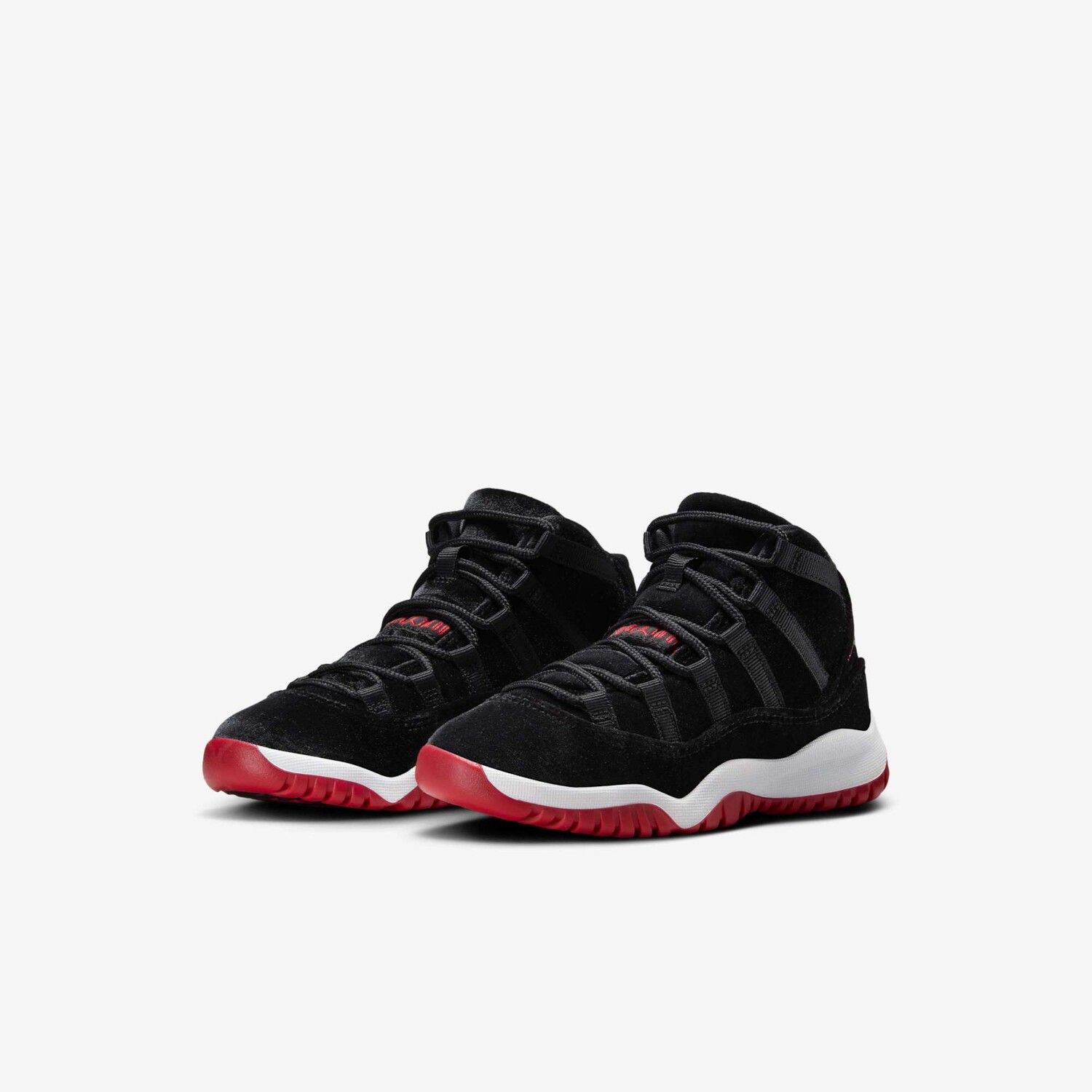 Кроссовки детские Air Jordan 11 PS Retro PS 'Bred Velvet', черный/красный — фото 2