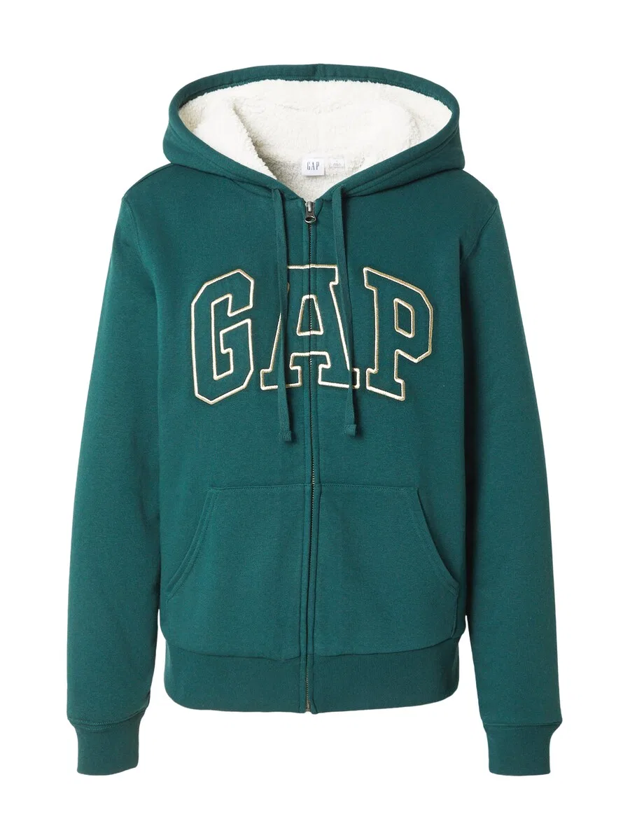Толстовка на молнии GAP 'FRANCHISE HERITAGE' изумрудного цвета