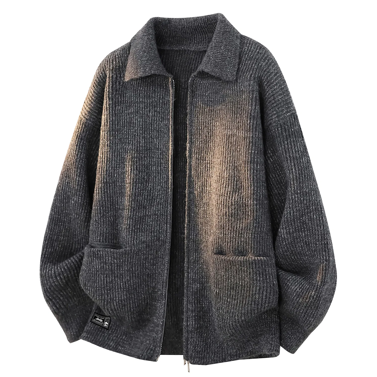 Детский свитер с лацканами Jeep, Dark Gray