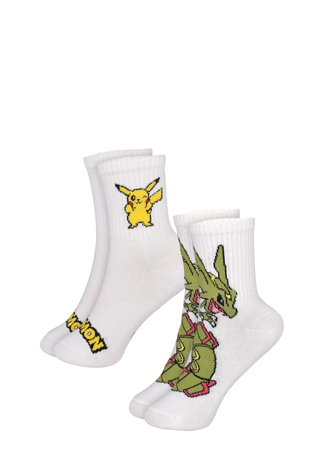 2Er pack pokemon socken pikachu rayquaza tennissocken söckchen unisex - socks United Labels, Weiß