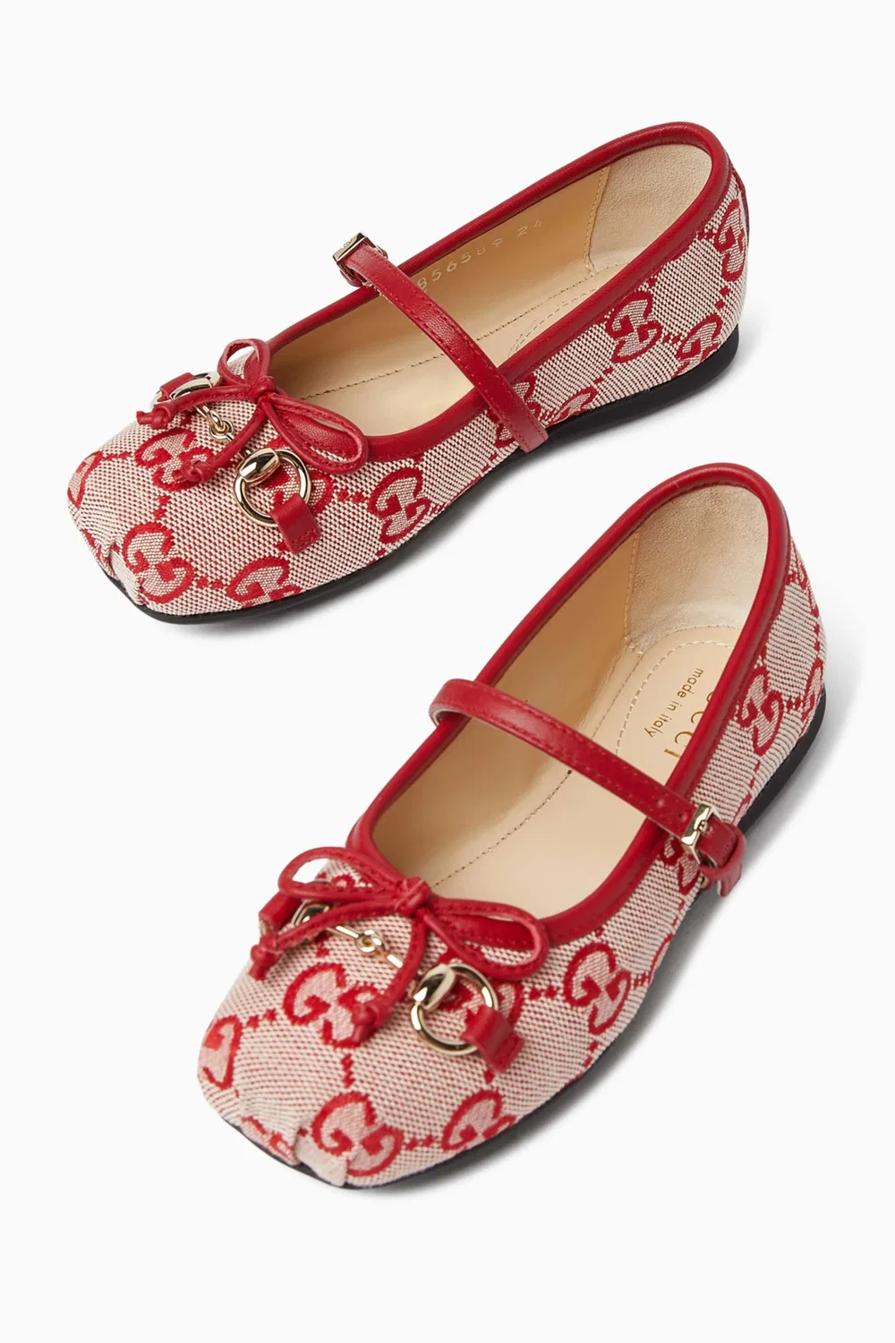 Балетки из канвы GG с кожаной отделкой Gucci — фото 2