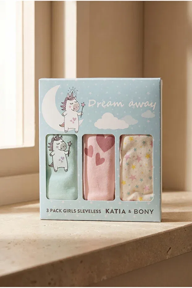 Детский комплект маек для девочек Katia&Bony, Green