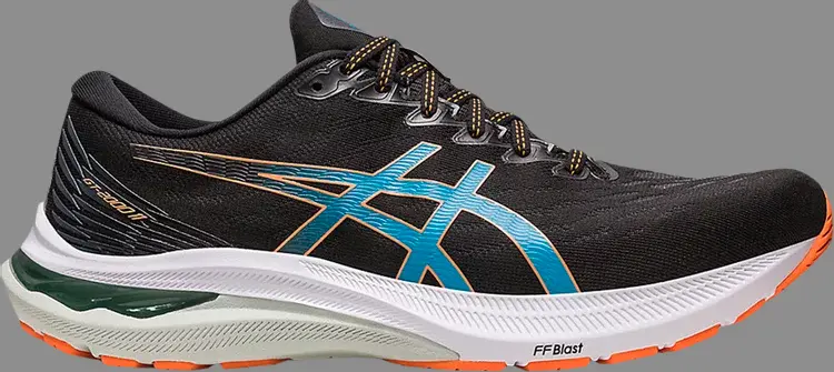 

Кроссовки gt 2000 11 2e wide 'black sun peach' Asics, черный