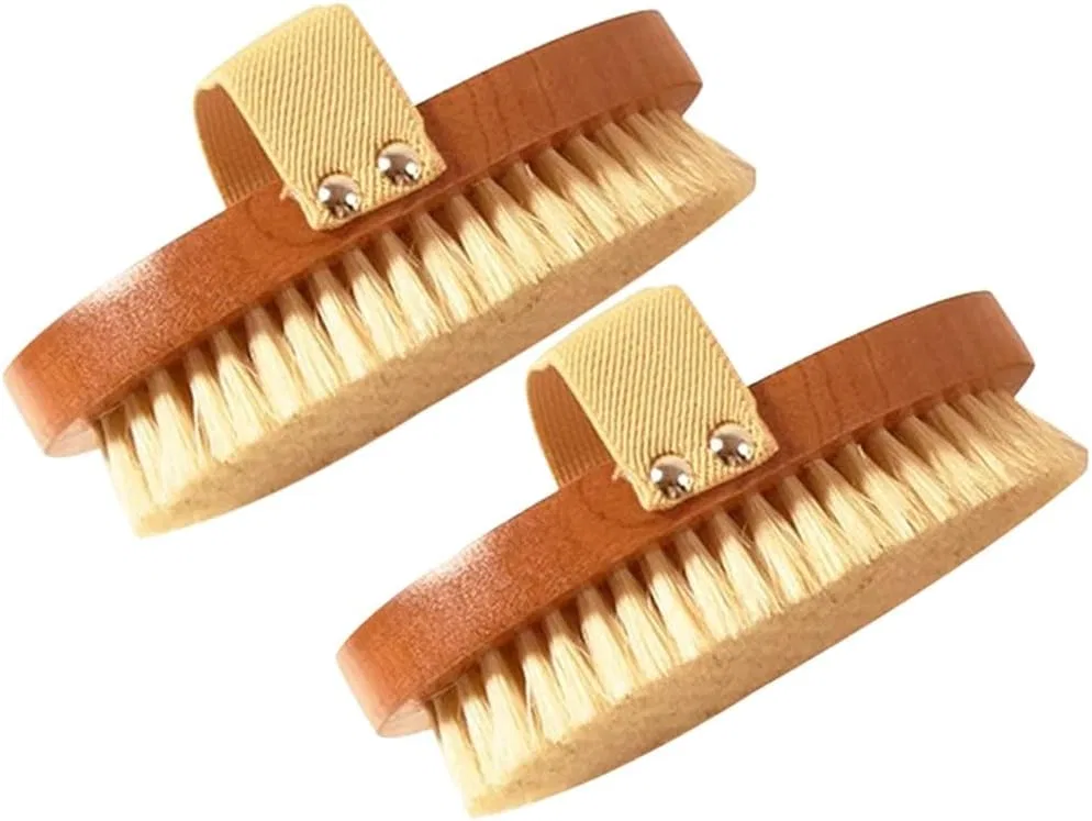 Щетка для тела деревянная, 2 шт, 13x7 см, Brown Generic