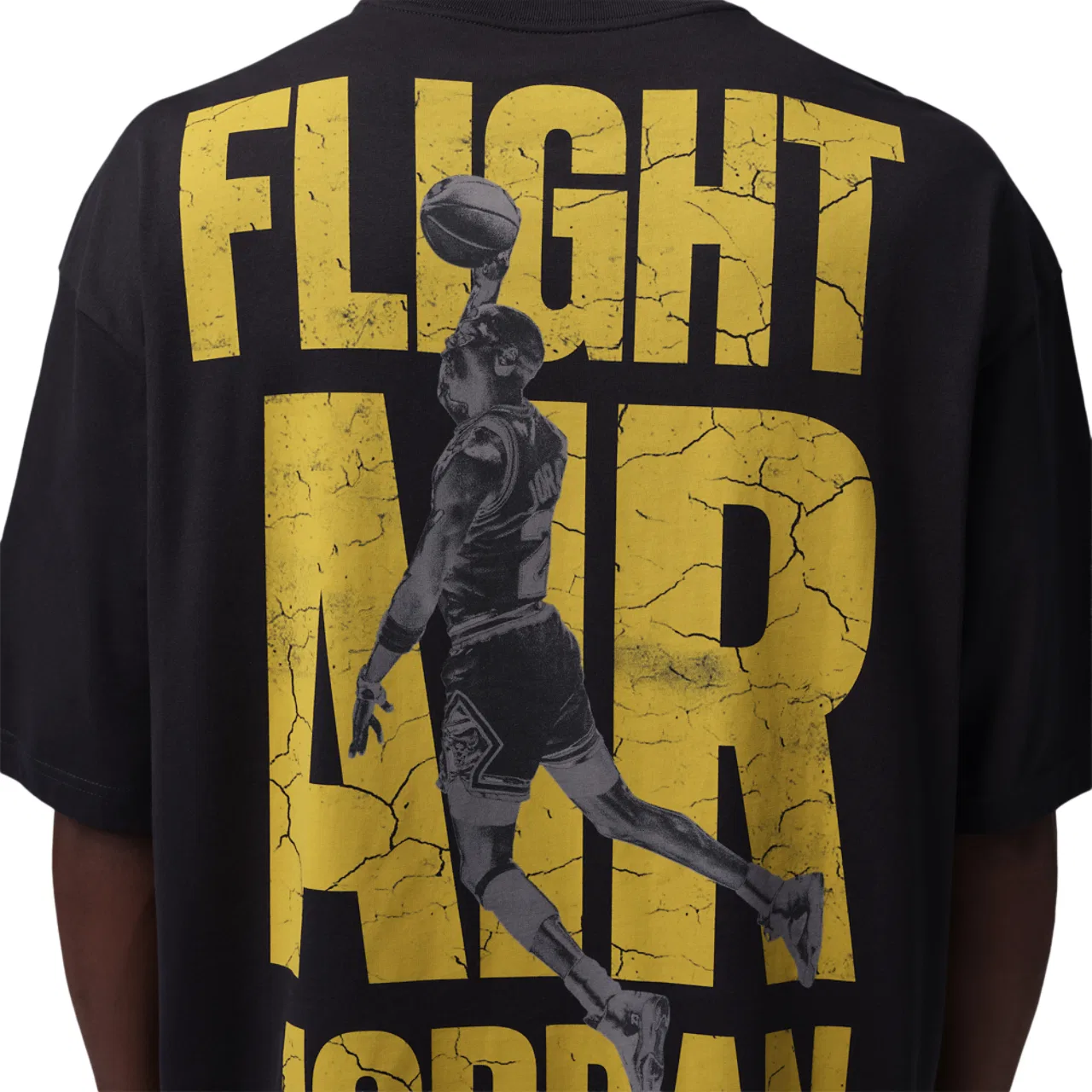 Мужская футболка с круглым вырезом, хлопковая, Jordan Flight, Jordan, Black — фото 4