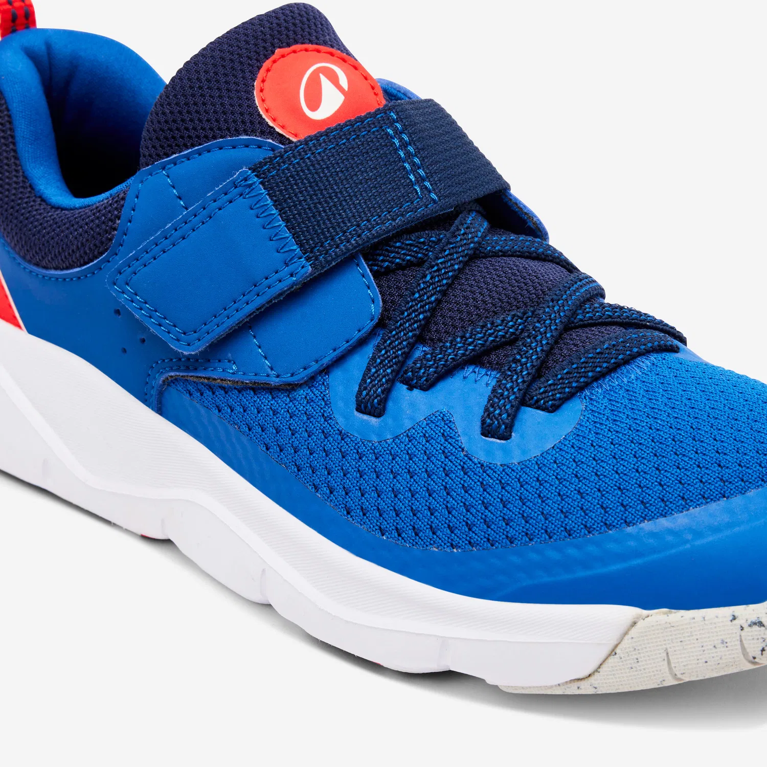 Детские кроссовки с липучкой Playful Fast Decathlon, Jeansblau Stahlblau Fluoreszierendes Rot — фото 3