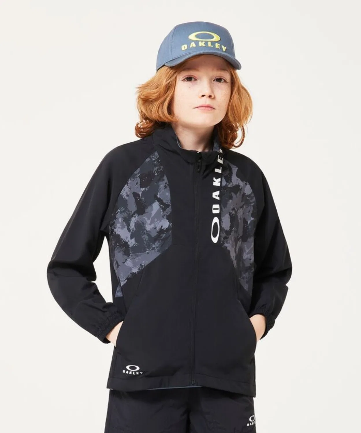 Детская куртка-ветровка с камуфляжным принтом YTR WIND CLOTH JKT 9.0 OAKLEY, Black