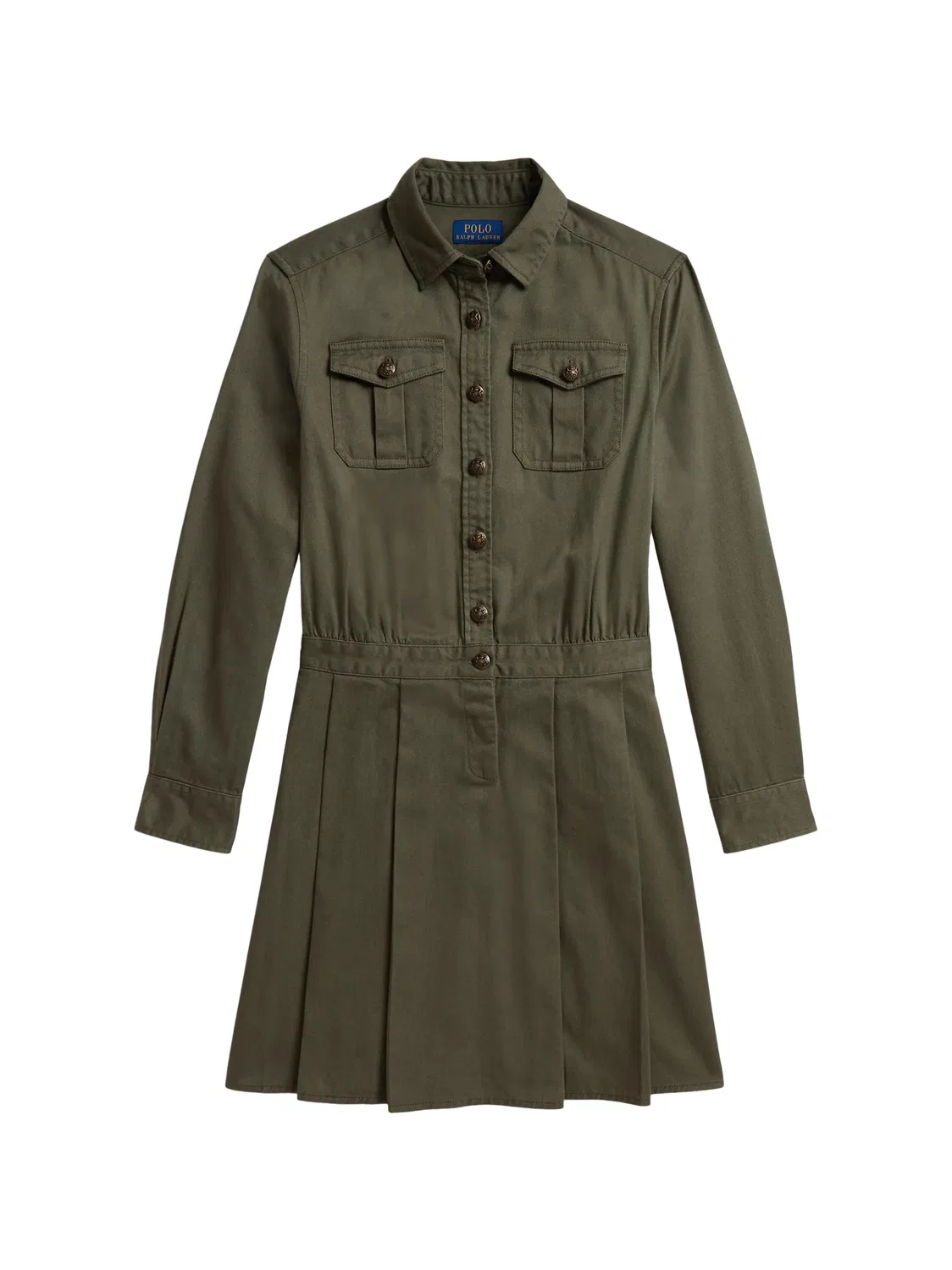Платье плиссированное зеленое Polo Ralph Lauren, зеленый