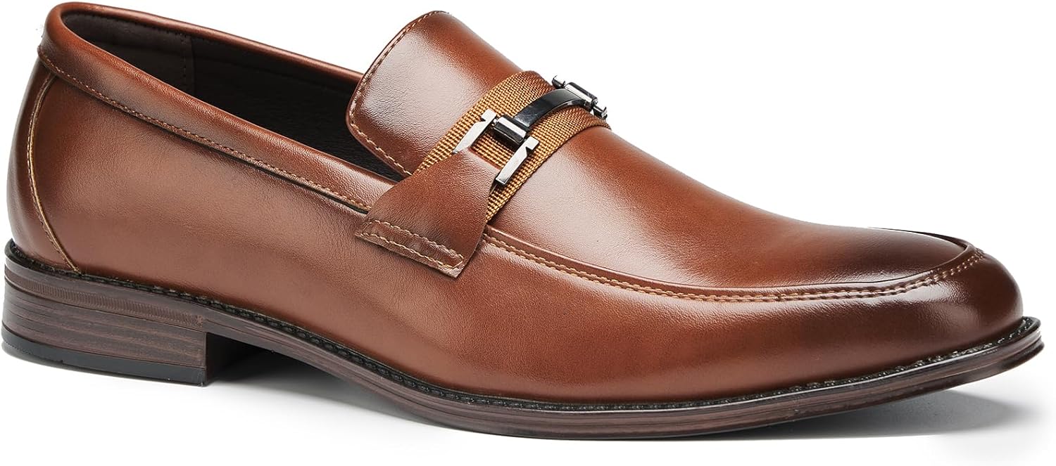 

Мужские классические пенни-лоферы, коричневые, офисные туфли с металлической пряжкой, формальная обувь без шнурков Generic