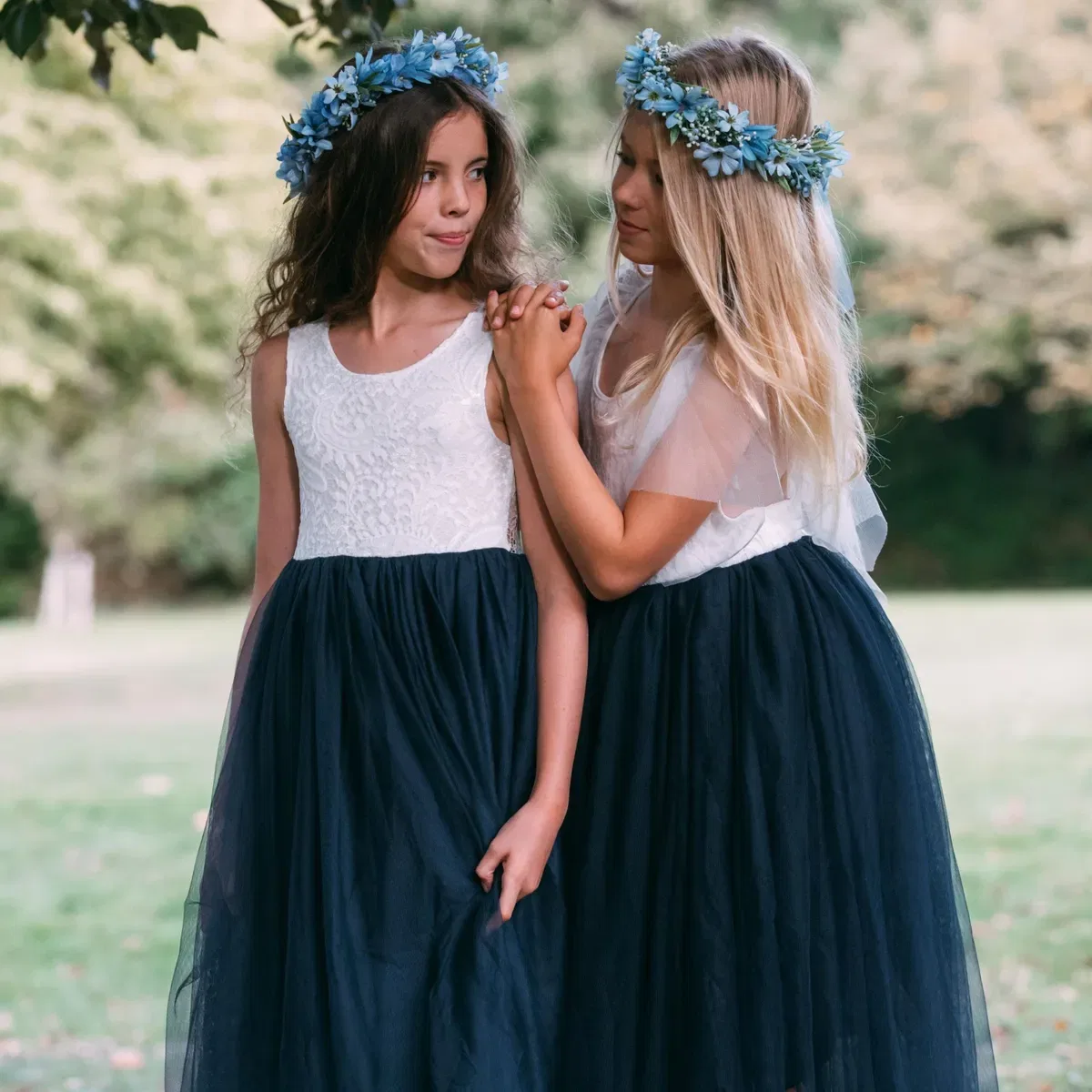 Платье в стиле бохо Bohemian classic dress Uk Flower Girl Boutique, Navy