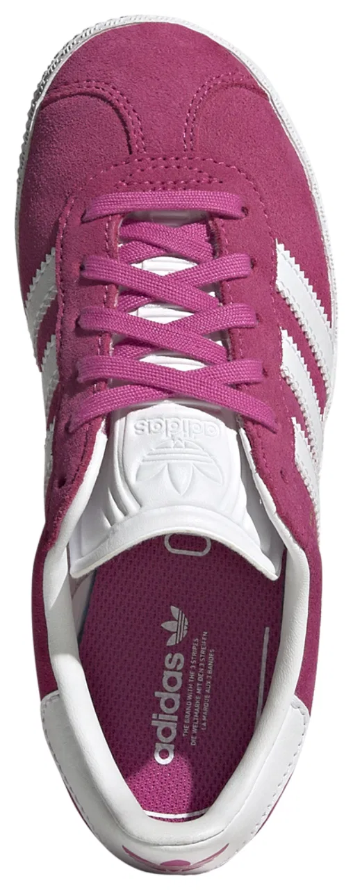 Кеды для девочек Gazelle Adidas, цвет Semi Lucid Fuchsia/White/Gold Metallic — фото 4
