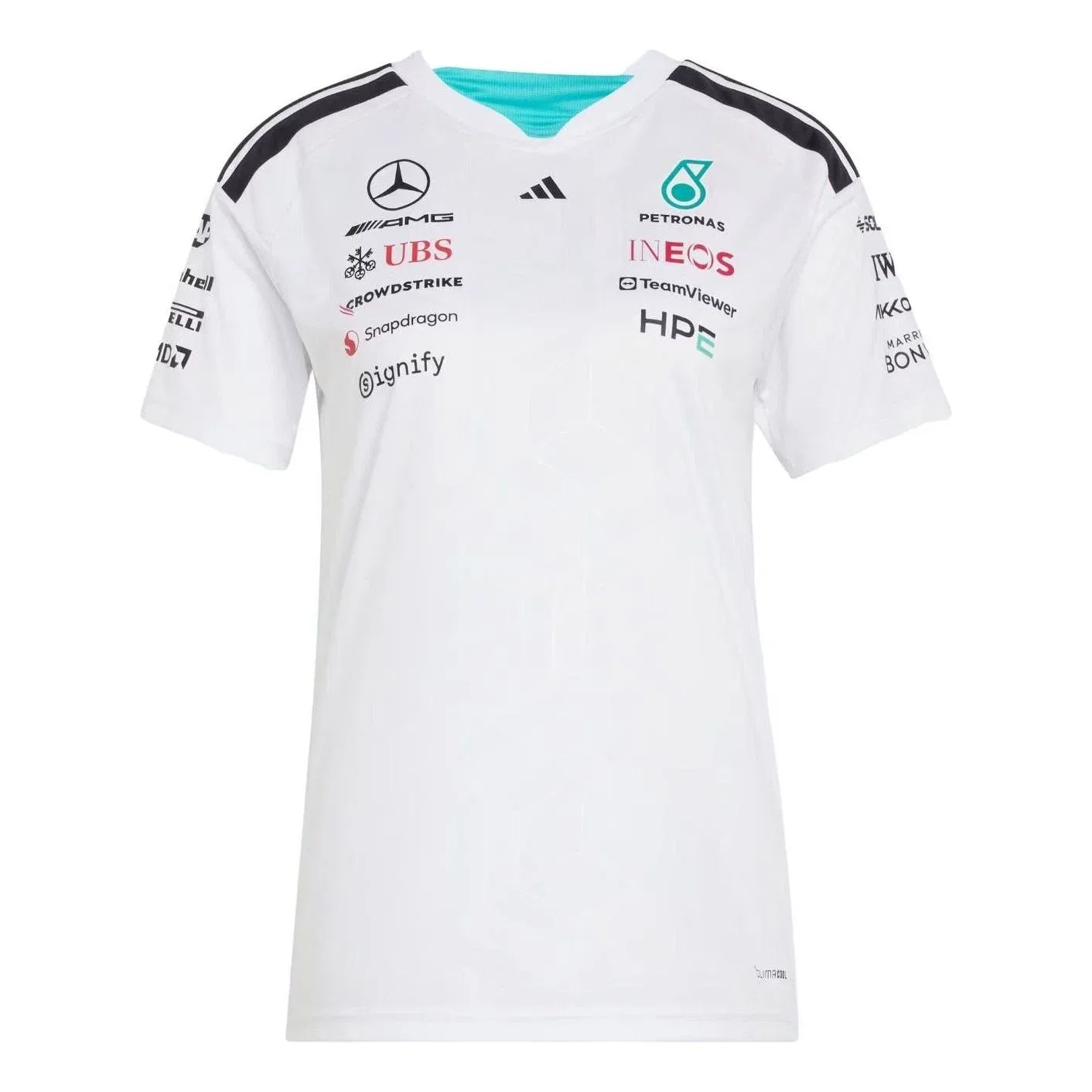 Женская футболка Adidas x Mercedes AMG Petronas Formula 1 Team Driver Jersey, белый