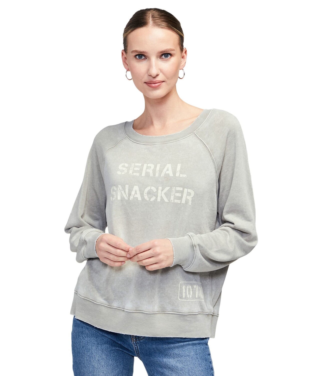 

Пуловер Wildfox, Serial Snacker Sweatshirt, Серый, Пуловер Wildfox, Serial Snacker Sweatshirt