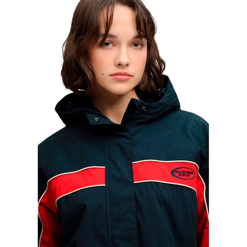 Женская ветровка с капюшоном Vintage Hooded Wind Superdry, Blue — фото 4