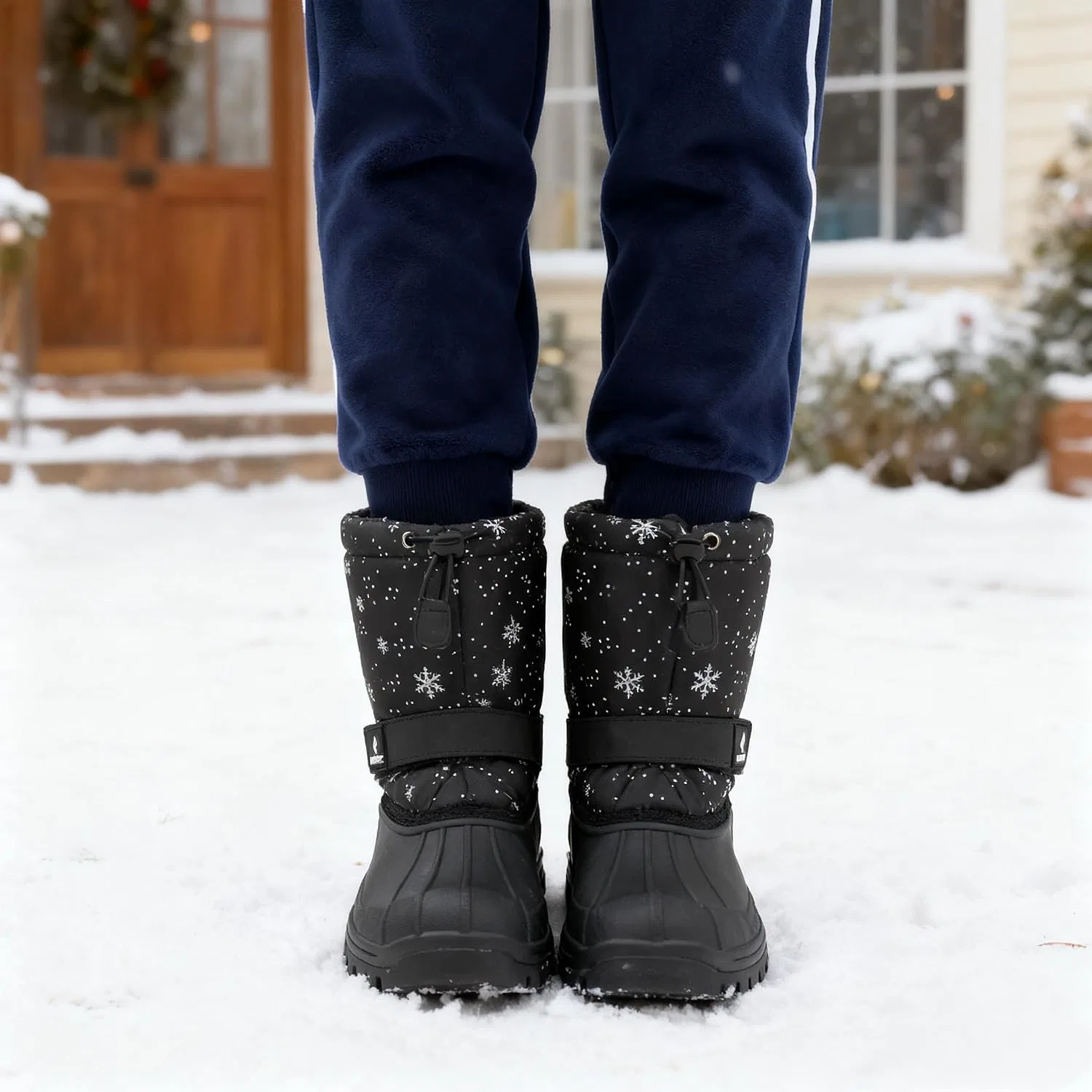 Детские зимние ботинки для девочек с мехом CIOR, Snowblack — фото 2