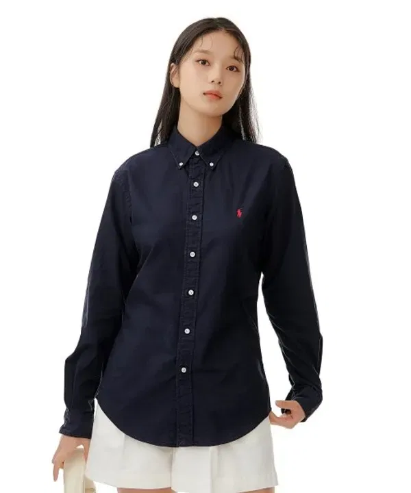 Оксфордская рубашка Custom Fit, Polo Ralph Lauren, темно-синий — фото 3