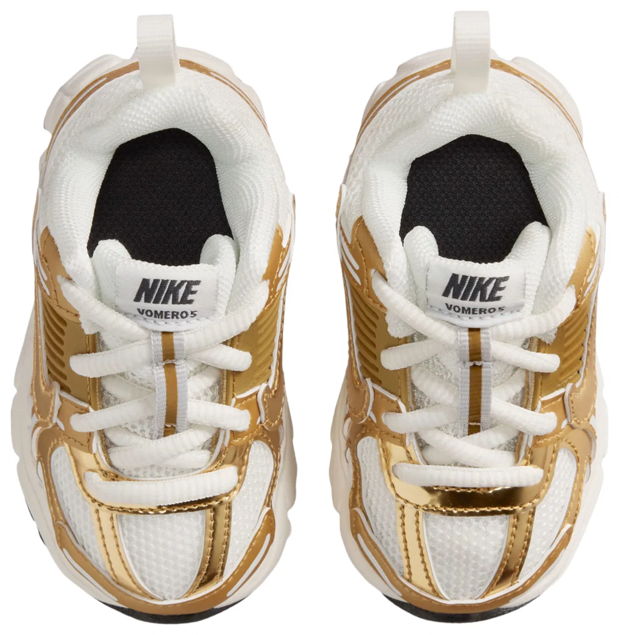 Кроссовки для девочек Vomero 5 Lace Nike, цвет Sail/Metallic Gold/Anthracite — фото 4