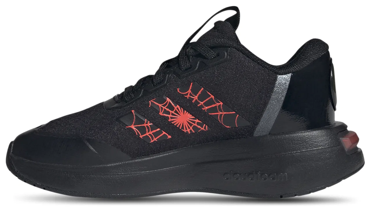Детские кроссовки для мальчиков с дизайном Spider-Man, Racer x Spider-Man, adidas, Black/Black/Solar Red — фото 2