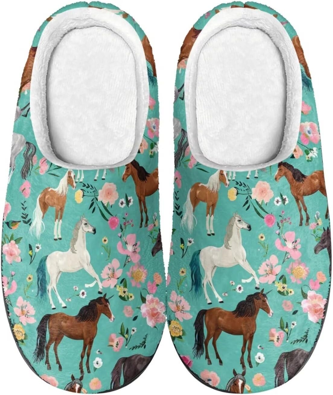 

Тапочки Flashideas для женщин и мужчин, мягкие, пушистые, теплые, домашние, с нескользящей подошвой, парные, повседневного стиля, Shredded Horse 3